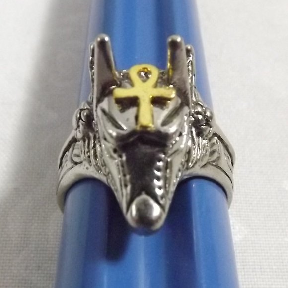 Anubis Stainless Steel Ring Vintage Egyptian Anubis Death God Egypt Mythology - Picture 9 of 10